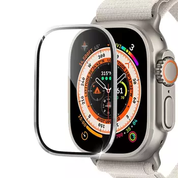Microsonic Apple Watch Ultra 3 Tam Kaplayan Cam Ekran Koruyucu V2 Gümüş