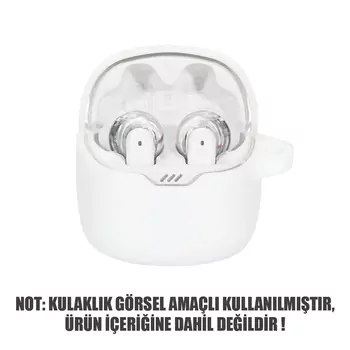 Microsonic JBL Tune Flex 2 Mat Silikon Kılıf Beyaz