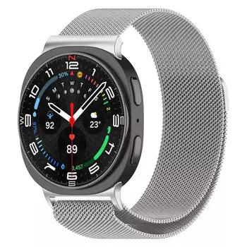 Microsonic Samsung Galaxy Watch 8 44mm Milanese Loop Kordon Gümüş