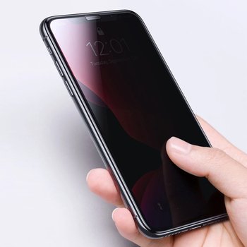 Microsonic Apple iPhone 11 Invisible Privacy Kavisli Ekran Koruyucu Siyah