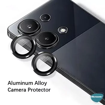 Microsonic Xiaomi Redmi Note 13 Pro 5G Tekli Kamera Lens Koruma Camı Siyah