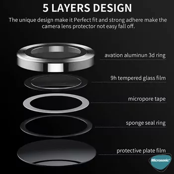Microsonic Xiaomi Redmi Note 13 Pro 5G Tekli Kamera Lens Koruma Camı Siyah