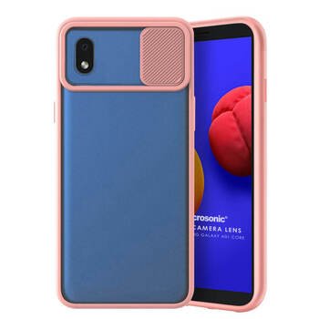 Microsonic Samsung Galaxy A01 Core Kılıf Slide Camera Lens Protection Rose Gold