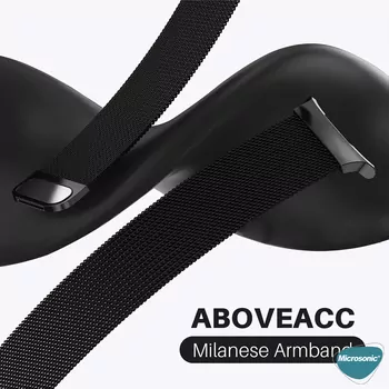 Microsonic Samsung Galaxy Watch 8 40mm Milanese Loop Kordon Siyah