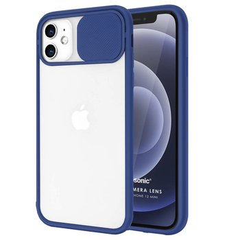 Microsonic Apple iPhone 12 Mini Kılıf Slide Camera Lens Protection Lacivert