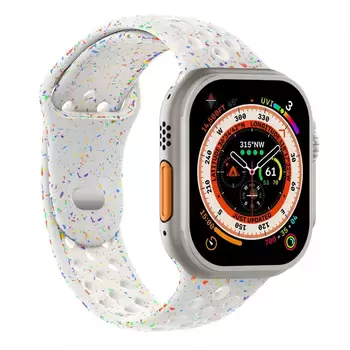 Microsonic Apple Watch Series 11 42mm Kordon Flame Circle Beyaz