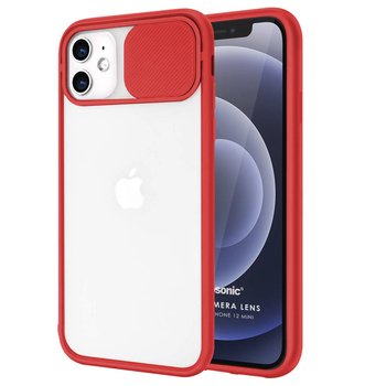 Microsonic Apple iPhone 12 Mini Kılıf Slide Camera Lens Protection Kırmızı