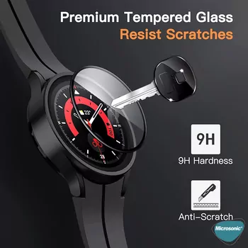 Microsonic Samsung Galaxy Watch 8 44mm Tam Kaplayan Nano Cam Ekran Koruyucu Siyah