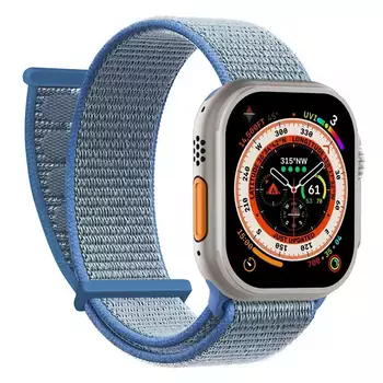 Microsonic Apple Watch Series 10 46mm Hasırlı Kordon Woven Mavi