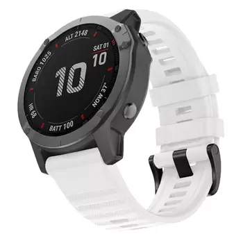 Microsonic Garmin Fenix 6X Pro Solar Kordon Quick Fit Strap Band Beyaz