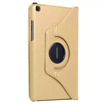 Microsonic Samsung Galaxy Tab A7 T500 Kılıf 360 Rotating Stand Deri Gold