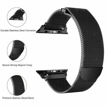 Microsonic Apple Watch Series 3 42mm Milanese Loop Kordon Mor