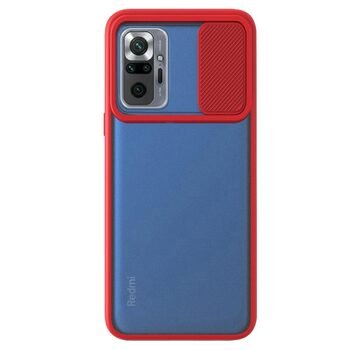 Microsonic Xiaomi Redmi Note 10 Pro Max Kılıf Slide Camera Lens Protection Kırmızı