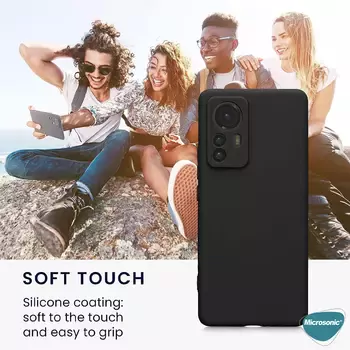 Microsonic Matte Silicone Xiaomi Redmi Note 12S Kılıf Siyah