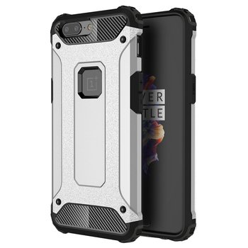 Microsonic OnePlus 5 Kılıf Rugged Armor Gümüş