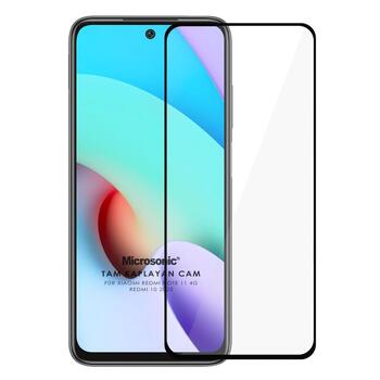 Microsonic Xiaomi Redmi Note 11 4G Kavisli Temperli Cam Ekran Koruyucu Film Siyah