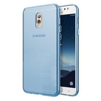 Microsonic Samsung Galaxy C8 Kılıf Transparent Soft Mavi