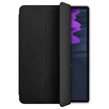 Microsonic Samsung Galaxy Tab S9 X710 Kılıf Slim Translucent Back Smart Cover Siyah