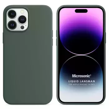 Microsonic Apple iPhone 14 Pro Kılıf Liquid Lansman Silikon Yeşil