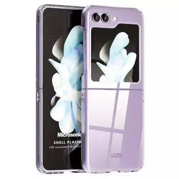 Microsonic Samsung Galaxy Z Flip 7 FE Kılıf Shell Platinum Şeffaf