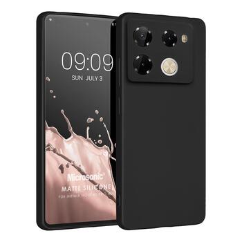 Microsonic Matte Silicone Infinix Note 40 Pro Kılıf Siyah