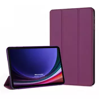 Microsonic Samsung Galaxy Tab S9 X710 Kılıf Slim Translucent Back Smart Cover Mor