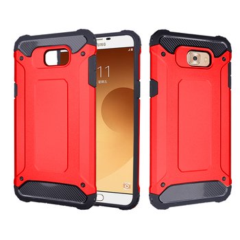 Caseup Samsung Galaxy C9 Pro Kılıf Tank Kırmızı