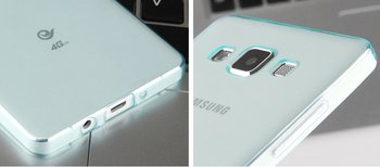 Microsonic Samsung Galaxy A3 Kılıf Transparent Soft Mavi