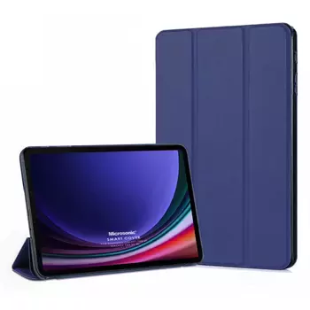 Microsonic Samsung Galaxy Tab S9 X710 Kılıf Slim Translucent Back Smart Cover Lacivert