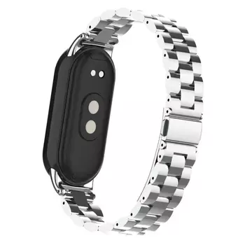 Microsonic Xiaomi Mi Band 8 Metal Stainless Steel Kordon Gümüş