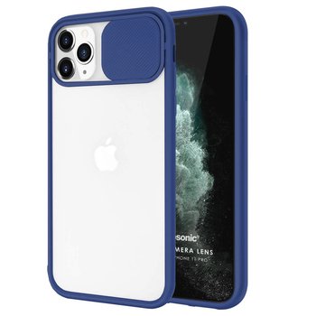 Microsonic Apple iPhone 11 Pro Kılıf Slide Camera Lens Protection Lacivert