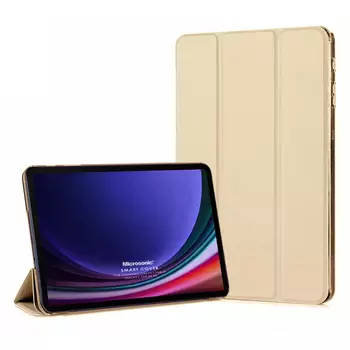 Microsonic Samsung Galaxy Tab S9 X710 Kılıf Slim Translucent Back Smart Cover Gold