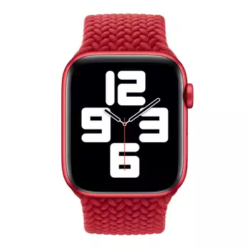 Microsonic Apple Watch SE 2022 40mm Kordon, (Large Size, 160mm) Braided Solo Loop Band Kahverengi