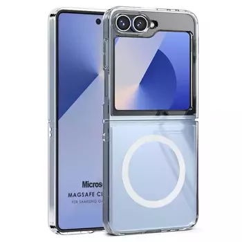 Microsonic Samsung Galaxy Z Flip 7 FE Kılıf MagSafe Clear Soft Şeffaf