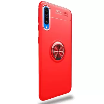 Microsonic Samsung Galaxy A30s Kılıf Kickstand Ring Holder Kırmızı