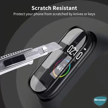Microsonic Xiaomi Smart Band 10 Tam Kaplayan Nano Cam Ekran Koruyucu Siyah