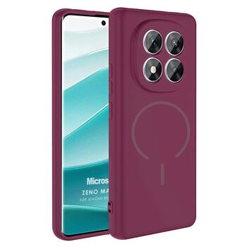 Microsonic Xiaomi Redmi Note 14 Pro 5G Kılıf Zeno MagSafe Mürdüm