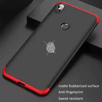 Microsonic Xiaomi Redmi S2 Kılıf Double Dip 360 Protective Kırmızı