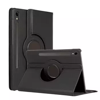 Microsonic Samsung Galaxy Tab S10 FE Kılıf 360 Rotating Stand Deri Siyah