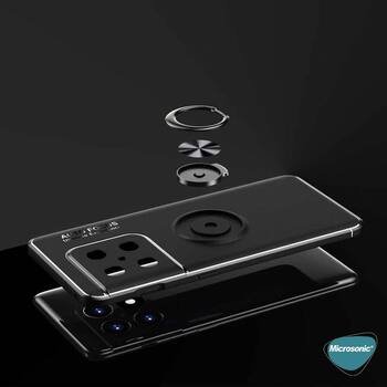 Microsonic OnePlus 10 Pro Kılıf Kickstand Ring Holder Kırmızı