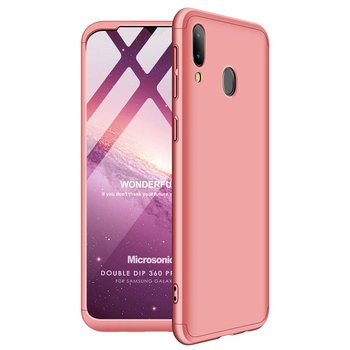 Microsonic Samsung Galaxy M10S Kılıf Double Dip 360 Protective AYS Rose Gold