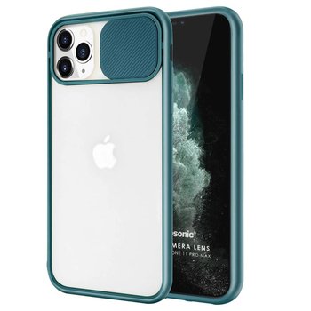 Microsonic Apple iPhone 11 Pro Max Kılıf Slide Camera Lens Protection Koyu Yeşil