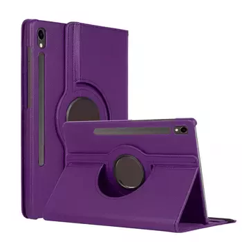 Microsonic Samsung Galaxy Tab S10 FE Kılıf 360 Rotating Stand Deri Mor