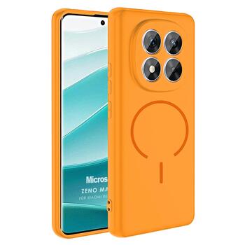 Microsonic Xiaomi Redmi Note 14 Pro 4G Kılıf Zeno MagSafe Turuncu