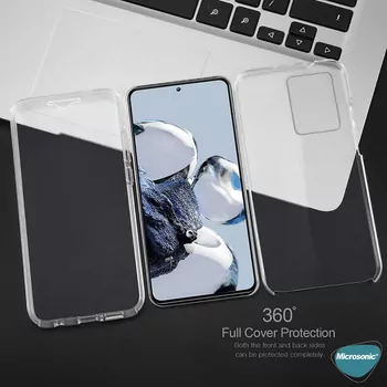 Microsonic Xiaomi Poco X5 Pro Kılıf 6 Tarafı Tam Full Koruma 360 Clear Soft Şeffaf