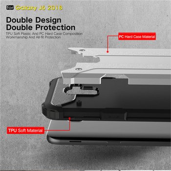 Microsonic Samsung Galaxy J6 Kılıf Rugged Armor Siyah