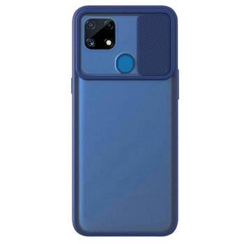 Microsonic Realme C25s Kılıf Slide Camera Lens Protection Lacivert