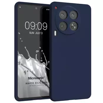 Microsonic Matte Silicone TECNO Camon 30 Kılıf Lacivert