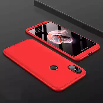 Microsonic Xiaomi Mi Max 3 Kılıf Double Dip 360 Protective Kırmızı