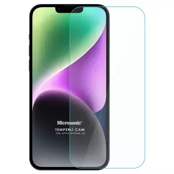 Microsonic Apple iPhone 16e Tempered Glass Cam Ekran Koruyucu